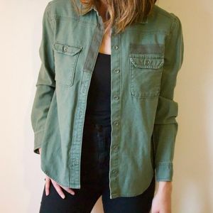 Urban Outfitters Army Green Button Down